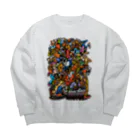 スタムラ屋のOld School Hip Hop Big Crew Neck Sweatshirt