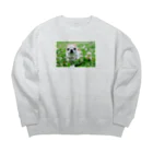 akane_art（茜音工房）のカラフルチワワ（クローバー） Big Crew Neck Sweatshirt