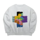 wakame.monsterのイイ事プラスプラス！ Big Crew Neck Sweatshirt