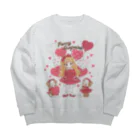 Fancy Surprise!の♡Valentine’s Heart Balloon♡ Big Crew Neck Sweatshirt