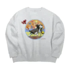 obosa_DENS/SABEAR_shop ＠SUZURIのDENS_シューハンター_ウェア Big Crew Neck Sweatshirt