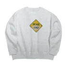 kozyのdead end サイン Big Crew Neck Sweatshirt