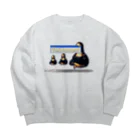 +Naの某モナリザ嬢 Big Crew Neck Sweatshirt