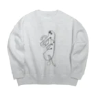 USA-Pのとりロボ Big Crew Neck Sweatshirt