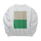 リューカデンドロンのクリーム&グリーン Big Crew Neck Sweatshirt