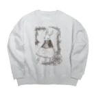 日向のレジャーシート。のドウワウサギ、シンデレラ。 Big Crew Neck Sweatshirt