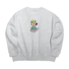 虹色猫工房(クロミツ)の飛雲猫観音 Big Crew Neck Sweatshirt