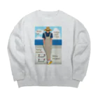 キッズモード某の海と麦わら帽の青年 Big Crew Neck Sweatshirt