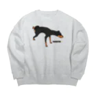 ミニピン クラブ minipin clubのミニチュアピンシャー ミニピン Miniature Pinscher minipin マーキング Big Crew Neck Sweatshirt