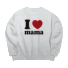 キッズモード某のI love mama Big Crew Neck Sweatshirt