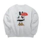 イラスト MONYAAT のラビットパンダ Big Crew Neck Sweatshirt