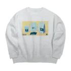 Teal Blue CoffeeのCOFFEE GIFT -Chocolate- YELLOW Ver. Big Crew Neck Sweatshirt