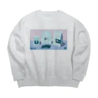 Teal Blue CoffeeのCOFFEE GIFT -Chocolate- PURPLE Ver. Big Crew Neck Sweatshirt