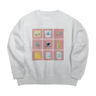 Teal Blue CoffeeのTealBlueItems _Cube PINK Ver. Big Crew Neck Sweatshirt