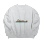 つぶっちーズのつぶっちーズ　「遠足」 Big Crew Neck Sweatshirt