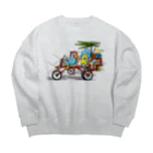 sakotsu600のキャンプファミリー Big Crew Neck Sweatshirt