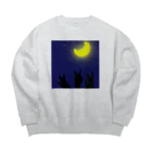 ミティミティーのホラーキャッツナイト Big Crew Neck Sweatshirt