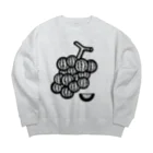 39Sのブドーターメロン(白黒) Big Crew Neck Sweatshirt