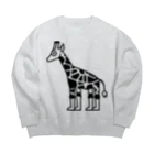 犬田猫三郎のキリンだけ Big Crew Neck Sweatshirt