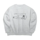 pater shopのLife's a journey Big Crew Neck Sweatshirt