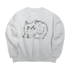 monoのペルシャ猫 Big Crew Neck Sweatshirt