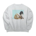 のんつ屋の初めてのボブ Big Crew Neck Sweatshirt