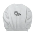 ねこぱんつのまぬるねこ Big Crew Neck Sweatshirt