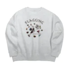 HIGEQLOのclimbing move flagging Big Crew Neck Sweatshirt