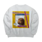 わいわいもるもっとのアメリカンなモルモット Big Crew Neck Sweatshirt