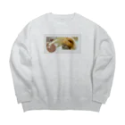 わいわいもるもっとのほんわからむちゃん Big Crew Neck Sweatshirt