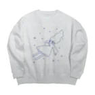 iinioiの宇宙文鳥 Big Crew Neck Sweatshirt