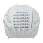 BowWoof Shopのモノクロ / 柴犬の無防備 裏起毛BIG Big Crew Neck Sweatshirt