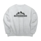 温泉グッズ@ブーさんとキリンの生活のROTENBURO(ダークグレー) Big Crew Neck Sweatshirt