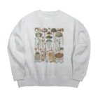 古書　天牛書店の中国の装飾品＜アンティーク・イラスト＞ Big Crew Neck Sweatshirt