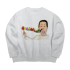 フルーツおじさんとっしーオリジナルグッズストアの鼻フルーツ Big Crew Neck Sweatshirt