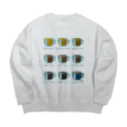 Teal Blue CoffeeのRoasted coffee Big Crew Neck Sweatshirt