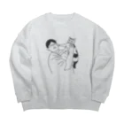 小鳥と映画館の抱っこが嫌いな猫 (もしくは僕の事が…) Big Crew Neck Sweatshirt