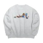 有明ガタァ商会のビバッチェくんとどうぶつ天国 Big Crew Neck Sweatshirt