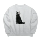 Rubbishの子猫の後ろ姿 Big Crew Neck Sweatshirt