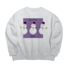 Hinaのまるくて かわいい purple Big Crew Neck Sweatshirt