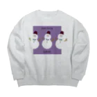 Hinaのまるくて かわいい purple Big Crew Neck Sweatshirt