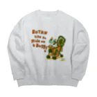 ボンボヤージュショップのバギーなボタン Big Crew Neck Sweatshirt