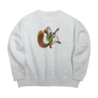 ねずりすSHOPのロックなアメリカアカリス Big Crew Neck Sweatshirt