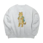 simanagareのとらちゃんの遠足 Big Crew Neck Sweatshirt