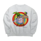 ハワイが大好きな女の子『HENOHENO MAPPY』のx waccha コラボデザイン2 Big Crew Neck Sweatshirt