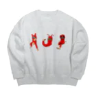 お味噌ちゃん👺LINEスタンプものデパス三姉妹 Big Crew Neck Sweatshirt