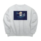 YS VINTAGE WORKSのポーランド　青い赤ちゃん　ブルーベイビー Big Crew Neck Sweatshirt