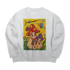 marimo shopのキノコの親子 Big Crew Neck Sweatshirt