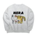 猫山ソーダのお店屋さんのあべこべアニマル【NERA（ねら）】 Big Crew Neck Sweatshirt