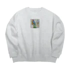 ZineeintheBottleの個性で呼吸を Big Crew Neck Sweatshirt